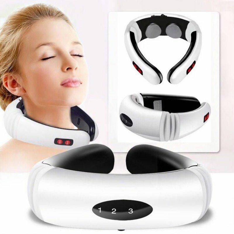 Electric Pulse Back and Neck Massager Health & Fitness Wellness a1fa27779242b4902f7ae3: Battery Version|Recharge Version